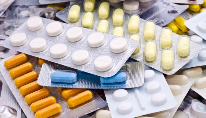 Medical supplies, pills and capsules