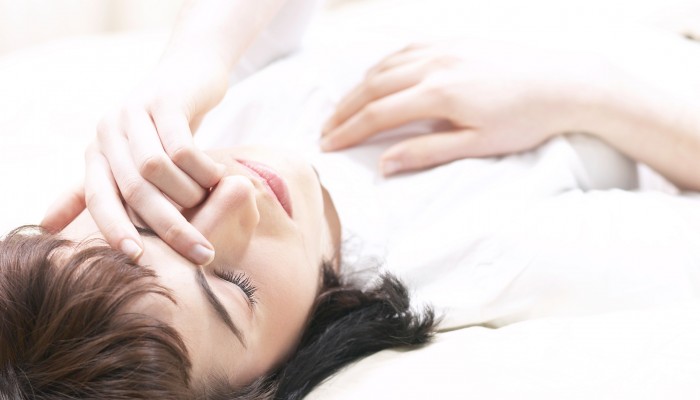 Woman with a headache