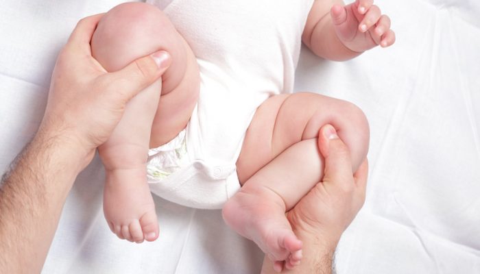 Exercises with child for prevention of hip dysplasia
